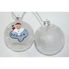 Buri LED Lichterkette aus Glas-Weihnachtskugeln Weihnachtsbeleuchtung Weihnachtsdeko