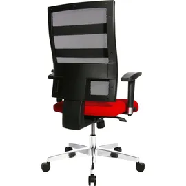 TOPSTAR X-Pander mit Armlehnen rot / schwarz / alu poliert