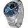 Withings ScanWatch Nova 42 mm blau, FKM-Armband mit Edelstahlschnalle silber