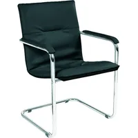 E/D/E Freischwinger RUMBA chrom/Leder schwarz