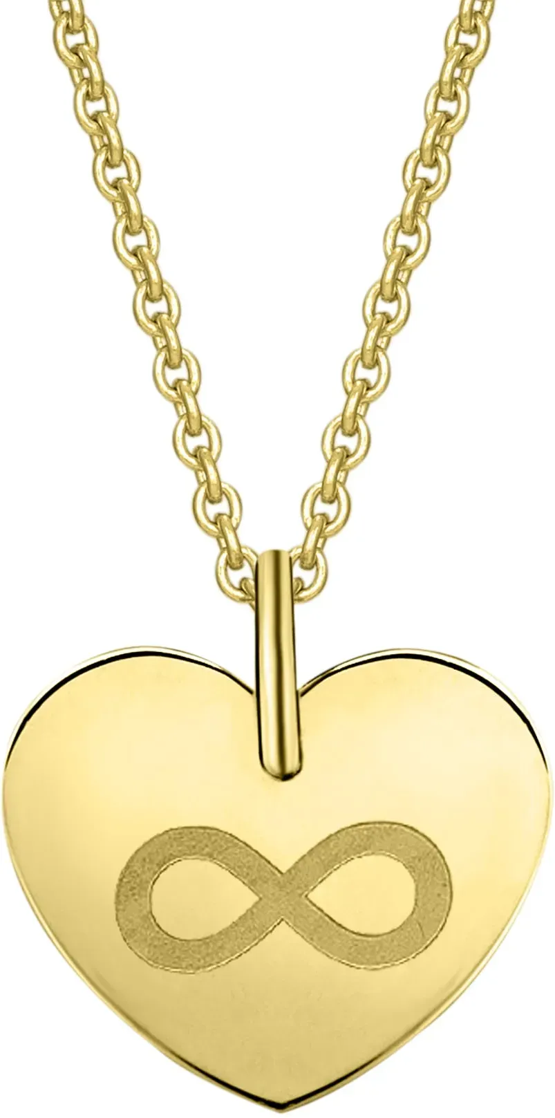 Kettenanhänger ONE ELEMENT "Herz mit Gravur unendlich Herz Anhänger aus 333 Gelbgold", gold, Schmuckanhänger, Damen, Gelbgold 333 Gold, Gelbgold 333, Gold, Damen Gold Schmuck Herz mit Gravur unendlich