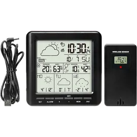 casativo WLAN-Wetterstation mit Aussensensor Schwarz 21