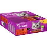 Whiskas Nassfutter Katze klassische Auswahl in Sauce, Adult 1+ Multipack (80x85 g)
