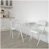 Hti-Living Klappstuhl 59 x 50 x 80 cm weiß 2 St.