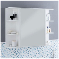 Chillroi Hängeschrank Spiegelschrank Badregal Badezimmerschrank weiß 80 x 64,5