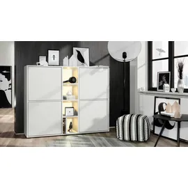 Vladon Highboard 130,5 x 105,5 x 35,5 cm Weiß
