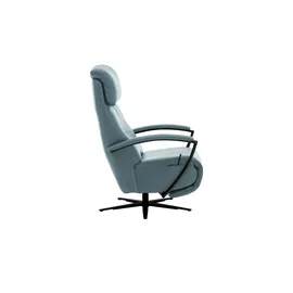 Hukla Relaxsessel Pierre Leder 75 x 117 x 87 cm Blau elektrisch