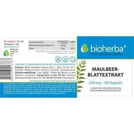 Bioherba Maulbeerblattextrakt 250 mg 60 st
