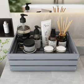 Vicco Aufbewahrungsbox Holzwerkstoff 44,5x32 cm Grau 2er Set