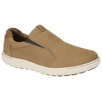 CLARKS Herren Mapstone Step Flacher Slipper, Sand Nubuck, 43 EU