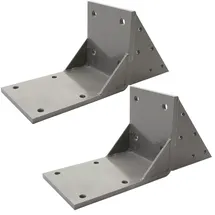 Mendler 2er-Set Dachsparrenadapter für Kassetten-Markise T122 T123, Dachsparren Halterung Adapter ~ grau