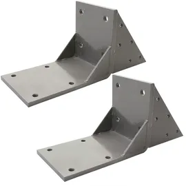 Mendler 2er-Set Dachsparrenadapter für Kassetten-Markise T122 T123, Dachsparren Halterung Adapter ~ grau