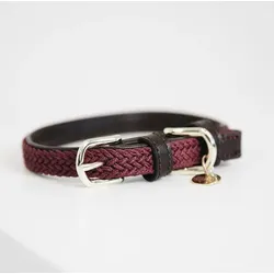 Hundehalsband aus geflochtenem nylon Kentucky bordeaux|bordeaux|karminrot XL