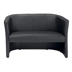 Nowy Styl 2-Sitzer Sofa Club Duo schwarz Kunstleder