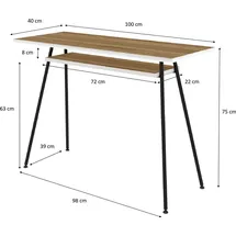 Paperflow Schreibtisch easyHome LV1 Walnuss / Weiß