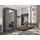 masseno Schwebetürenschrank LUCENZA 120 x 216 x 61 cm Grau