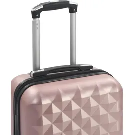 vidaXL Hartschalen-Trolley 4-Rollen Cabin 36 cm / 22 l roségold