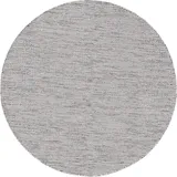 benuta Teppich Wohnzimmer Baumwollteppich Ron Beige/Schwarz ø 240 cm rund Wohnzimmerteppich Baumwolle - Beige/Schwarz