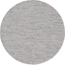 benuta Teppich Wohnzimmer Baumwollteppich Ron Beige/Schwarz ø 240 cm rund Wohnzimmerteppich Baumwolle - Beige/Schwarz