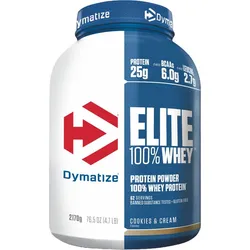 Dymatize Elite 100% Whey Cookies - Cream 2170g - High Protein Low Sugar Powder Einheitsgröße