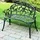 Outsunny Gartenbank Metall Modell 3 100 x 54 x 80 cm antik-grün