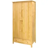 Möbilia Home affaire Kleiderschrank mit sichtbarer Maserung und Kleiderstange, beige