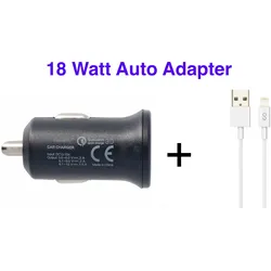18W Car Charger Ladegerät Mini Autoladegerät 4.8A USB + 1M Ladekabel
