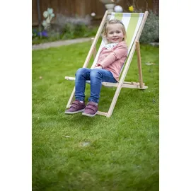 Eichhorn Kinder-Sonnenstuhl 43 x 99 cm grün-weiß gestreift klappbar