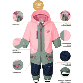 KILLTEC Overall "FIOS 21 MNS ONPC", Mädchen, Gr. 110/116, Normalgrößen, pink (hellpink), Obermaterial: 100% Polyester.Futter: 100% Polyester, FIRST INSTINCT BY KILLTEC, Overalls Overall, Wind- und wasserdichter Overall mit reflektierenden Elementen