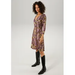 Aniston CASUAL Jerseykleid, mit extravagantem, farbenfrohen Schlangen-Print Aniston CASUAL schwarz-lila-braun-rosa-gelb-weiß 42
