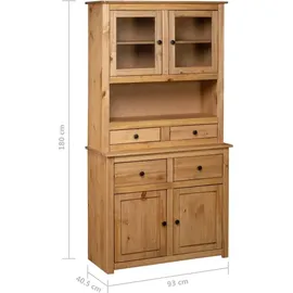 vidaXL Highboard 93 x 180 x 40,5 cm Kiefer / Braun