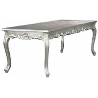 Barock Esstisch Silber 160cm - Esszimmer Tisch - Möbel Esstisch