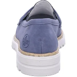 Rieker Damen 54855 Loafer, blau, 39 EU