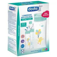 Dodie Set mit 2 Babyflaschen, Antikolik Sensation+ (2 x