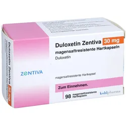 DULOXETIN Zentiva 30 mg magensaftres.Hartkapseln 98 St