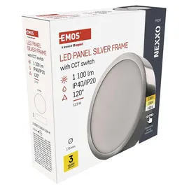 EMOS LED Panel 12,5 W rund Stahl