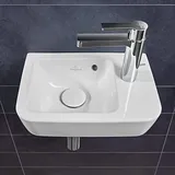 Villeroy & Boch O.novo Handwaschbecken Compact 36x25cm, eck, Beck. li, m HL, o. ÜL, we