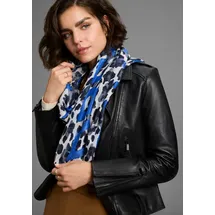 LAURA SCOTT Modetuch in beige-royalblau & Gr.: onesize