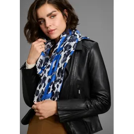 LAURA SCOTT Modetuch in beige-royalblau & Gr.: onesize