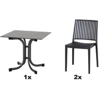Siena Garden Gartenmöbel Set Lane 3-teilig 80 cm x