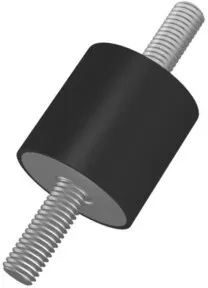Gummi-Metall-Puffer zylindrisch Typ A D20xH10mm M6x18 NR55