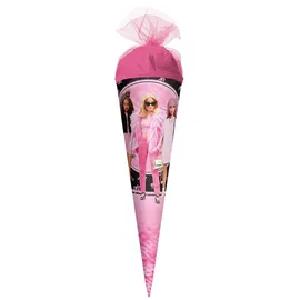 ROTH Geschenk-Schultüte klein Barbie 35 cm rund Tüllverschluss Zuckertüte Schulanfang