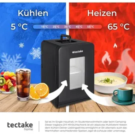 Tectake Mini-Kühlschrank 2 in 1 27 l 31 cm hoch Schwarz