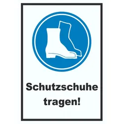 Schutzschuhe tragen Schild A2 (420x594mm)