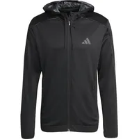 adidas Train Essentials Seasonal Kapuzenjacke Herren Schwarz L