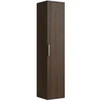 Badplaats Badezimmerschrank Rimini 38 x 33 x 170 cm Walnuss Braun - Hoch Badschrank mit 1 Tür