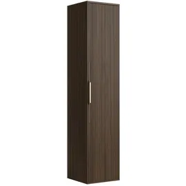Badplaats Rimini Badezimmerschrank 38 x 33 x 170 cm Walnuss Braun MDF/Spanplatte/Massivholz