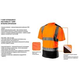 Neo Tools Warnschutz T-Shirt Kurzarm in zwei Farben orange L