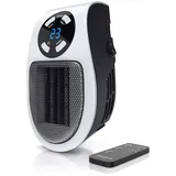 Brandson 500W Steckdosen Heizlüfter, Mini Keramikheizgerät mit Fernbedienung, Überhitzungsschutz, Automatische Abschaltung, Schwarz