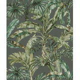 Rasch Textil Rasch Vliestapete (Botanical) Grün graue 10,05 m x 0,53 m Florentine III 485271